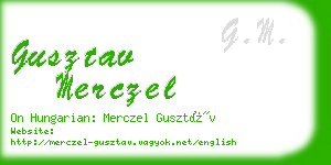 gusztav merczel business card